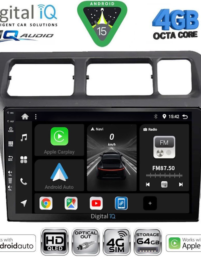 DIGITAL IQ BXK 19710_CPAA (9inc) MULTIMEDIA TABLET for TOYOTA COROLLA mod. 1992-1997