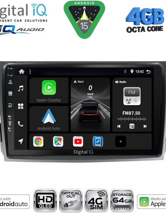 DIGITAL IQ BXK 19713_CPAA (9inc) MULTIMEDIA TABLET for TOYOTA COROLLA 4D mod. 2006-2012