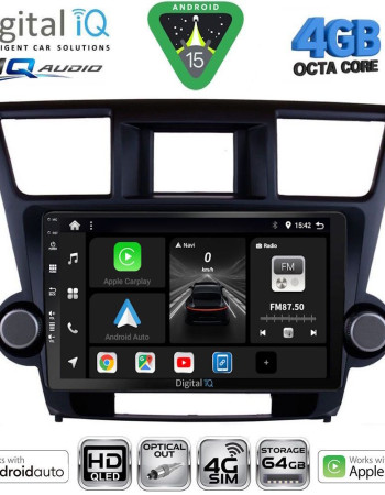 DIGITAL IQ BXK 19719_CPAA (10inc) MULTIMEDIA TABLET for TOYOTA HIGHLANDER mod. 2008-2015