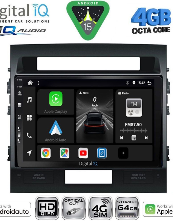 DIGITAL IQ BXK 19724_CPAA (10inc) MULTIMEDIA TABLET for TOYOTA LANDCRUISER mod. 2008-2015