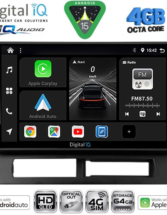 DIGITAL IQ BXK 19728DASH_CPAA (9inc) MULTIMEDIA TABLET for TOYOTA PRIUS mod. 2003-2009 (Supports Original Clima-HYBRID)