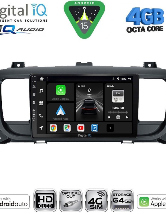 DIGITAL IQ BXK 19729_CPAA (9inc) MULTIMEDIA TABLET for CITROEN JUMPY-SPACETOURER – PEUGEOT EXPERT-TRAVELLER - TOYOTA PROACE mod.2016-2026