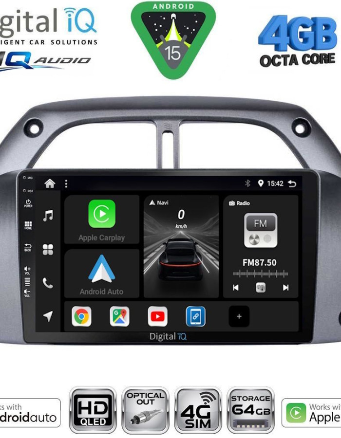 DIGITAL IQ BXK 19730_CPAA A/C (9inc) MULTIMEDIA TABLET for TOYOTA RAV 4 mod. 2000-2006