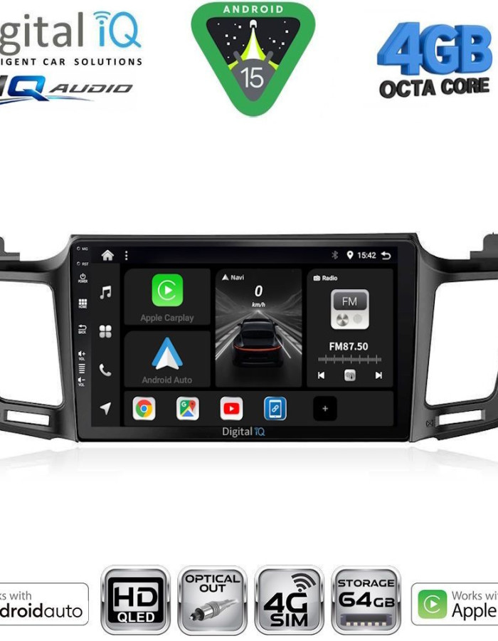DIGITAL IQ BXK 19733_CPAA (10inc) MULTIMEDIA TABLET for TOYOTA RAV 4 mod. 2013-2019