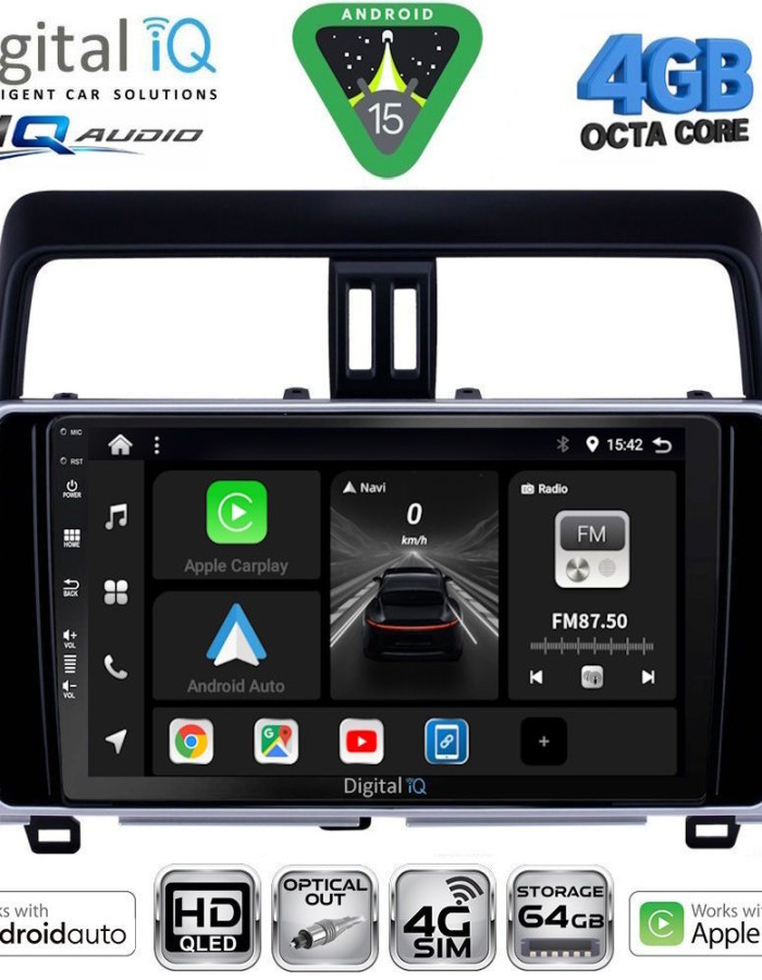 DIGITAL IQ BXK 19739_CPAA (10inc) MULTIMEDIA TABLET for TOYOTA LAND CRUISER mod. 2019-2023