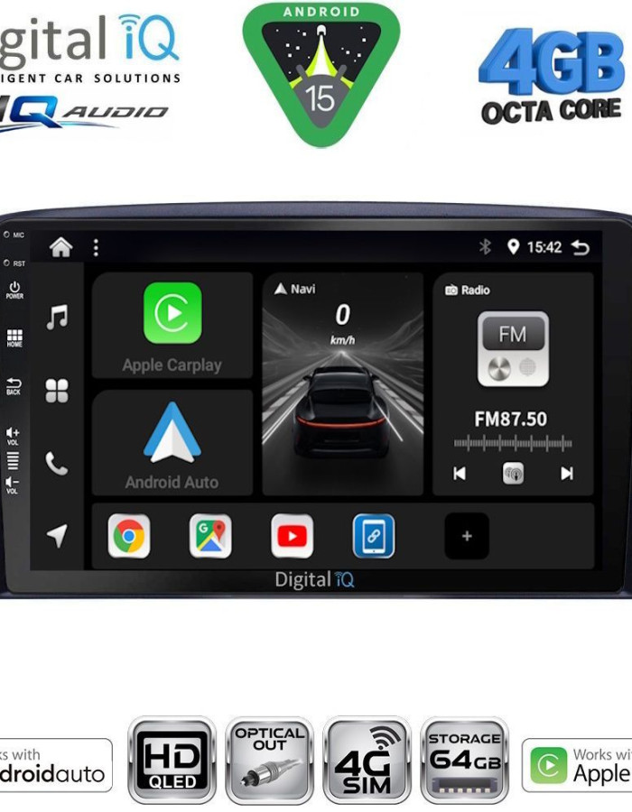 DIGITAL IQ BXK 19786_CPAA (9inc) MULTIMEDIA TABLET for VOLVO S80 mod. 1998-2006