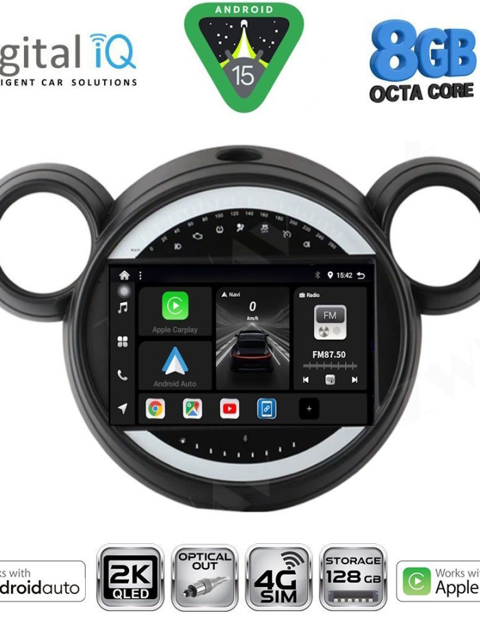 DIGITAL IQ BXK 20065_CPAA (9inc) MULTIMEDIA TABLET for MINI COUNTRYMAN (R60) mod. 2010-2016 - PACEMAN (R61) mod. 2013-2016