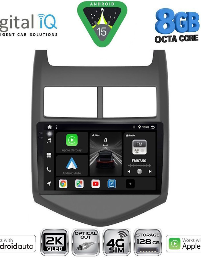 DIGITAL IQ BXK 20074_CPAA (9inc) MULTIMEDIA TABLET for CHEVROLET AVEO mod. 2011-2014