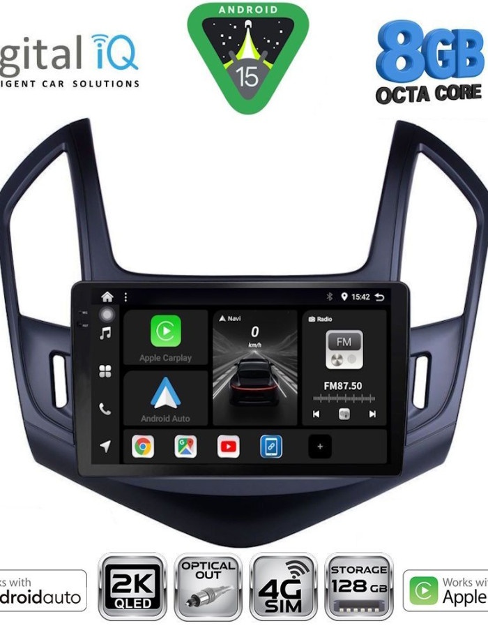 DIGITAL IQ BXK 20077_CPAA (9inc) MULTIMEDIA TABLET for CHEVROLET CRUZE mod. 2013-2015