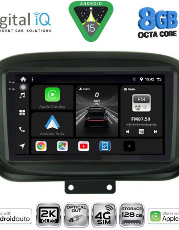 DIGITAL IQ BXK 20134_CPAA (9inc) MULTIMEDIA TABLET for FIAT 500Χ mod. 2014-2024