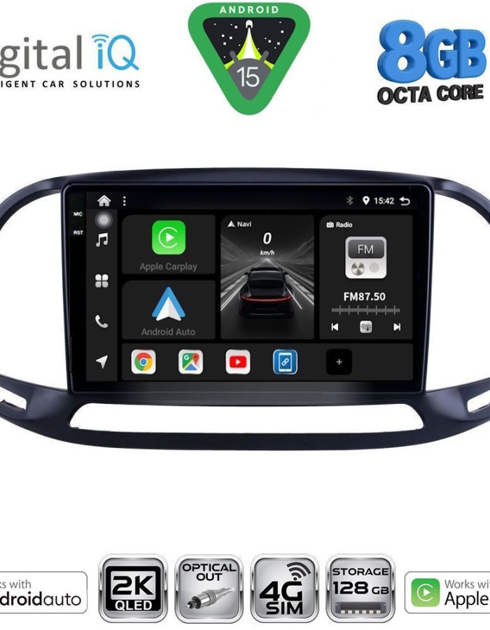 DIGITAL IQ BXK 20138_CPAA (9inc) MULTIMEDIA TABLET for FIAT DOBLO – OPEL COMBO mod. 2015-2018