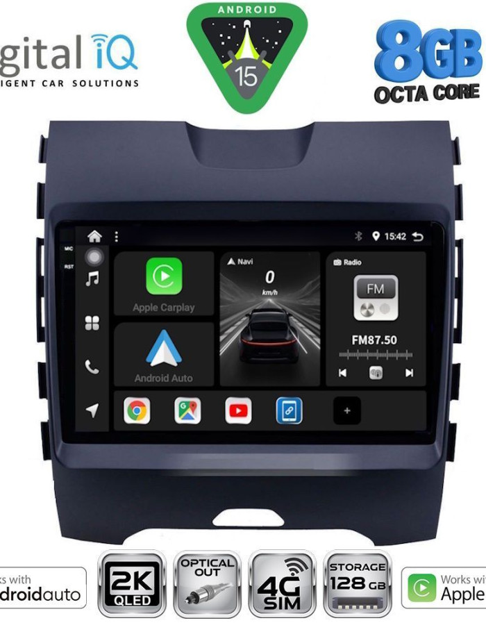 DIGITAL IQ BXK 20152_CPAA (9inc) MULTIMEDIA TABLET for FORD EDGE mod. 2015-2023