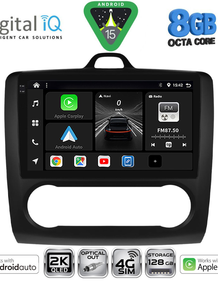 DIGITAL IQ BXK 20156BL_CPAA CLIMA (9inc) MULTIMEDIA TABLET for FORD FOCUS mod. 2005-2012 (BLACK)