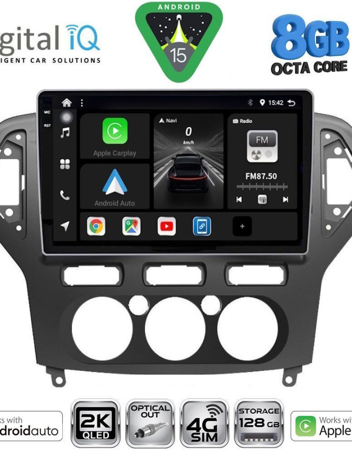 DIGITAL IQ BXK 20162_CPAA A/C (10inc) MULTIMEDIA TABLET for FORD MONDEO mod. 2007-2011