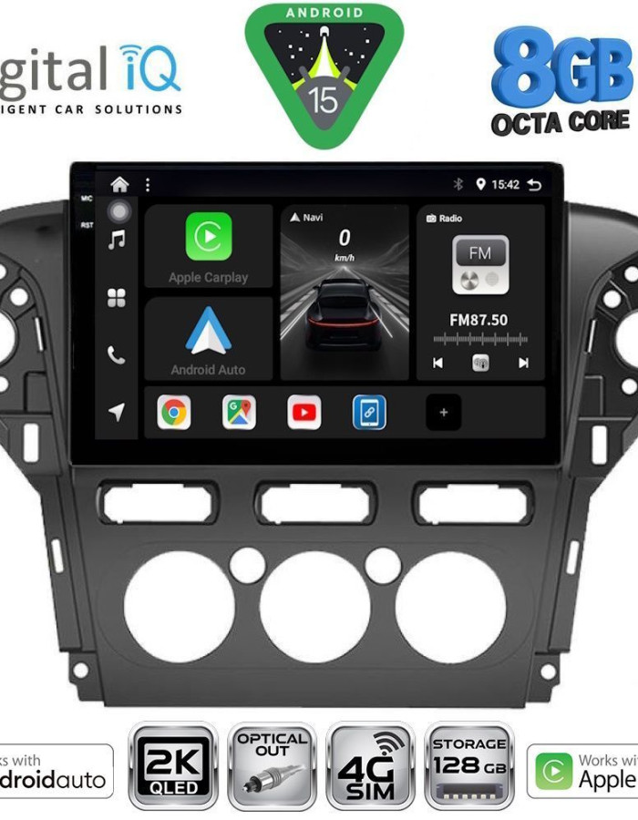 DIGITAL IQ BXK 20163_CPAA A/C (10inc) MULTIMEDIA TABLET for FORD MONDEO mod. 2011-2013