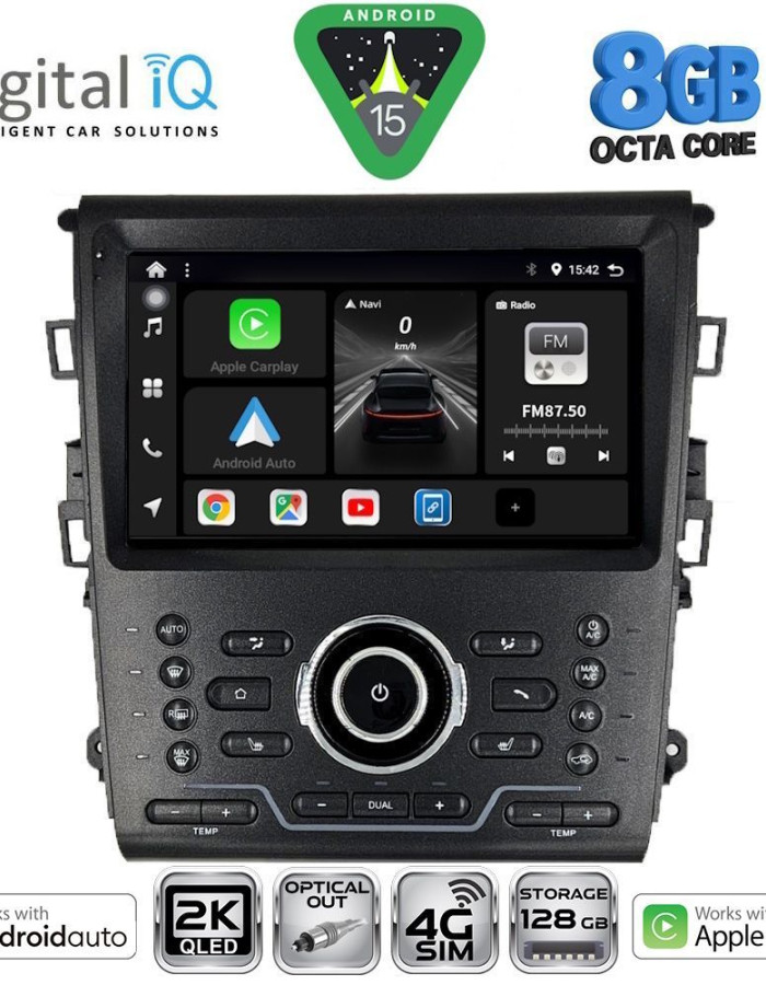 DIGITAL IQ BXK 20164_CPAA CLIMA (9inc) MULTIMEDIA TABLET for FORD MONDEO mod. 2014-2023