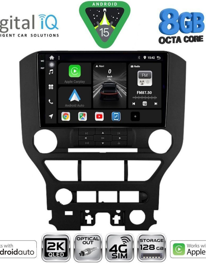 DIGITAL IQ BXK 20166_CPAA 3BUT (9inc) MULTIMEDIA TABLET for FORD MUSTANG mod. 2015-2020