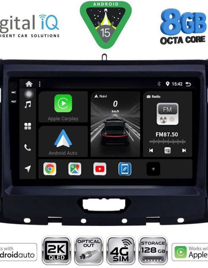 DIGITAL IQ BXK 20173_CPAA (9inc) MULTIMEDIA TABLET for FORD RANGER mod. 2018-2023