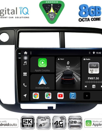 DIGITAL IQ BXK 20186_CPAA CLIMA (9inc) MULTIMEDIA TABLET for HONDA CIVIC mod. 1995-2001