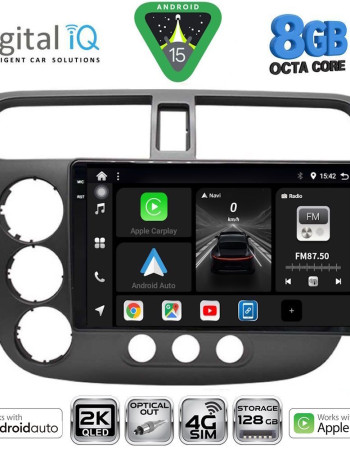DIGITAL IQ BXK 20187_CPAA (9inc) MULTIMEDIA TABLET for HONDA CIVIC 4D mod. 2001-2006