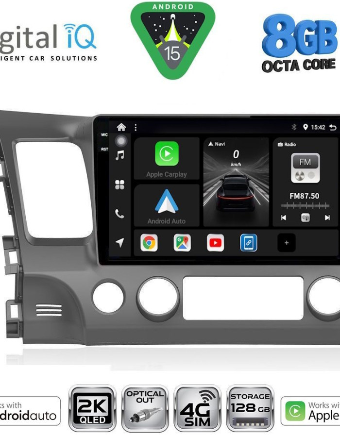 DIGITAL IQ BXK 20188_CPAA (10inc) MULTIMEDIA TABLET for HONDA CIVIC 4D mod. 2006-2012