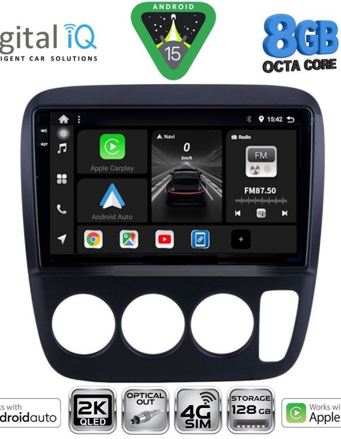 DIGITAL IQ BXK 20196_CPAA A/C (9inc) MULTIMEDIA TABLET for HONDA CRV mod. 1996-2006