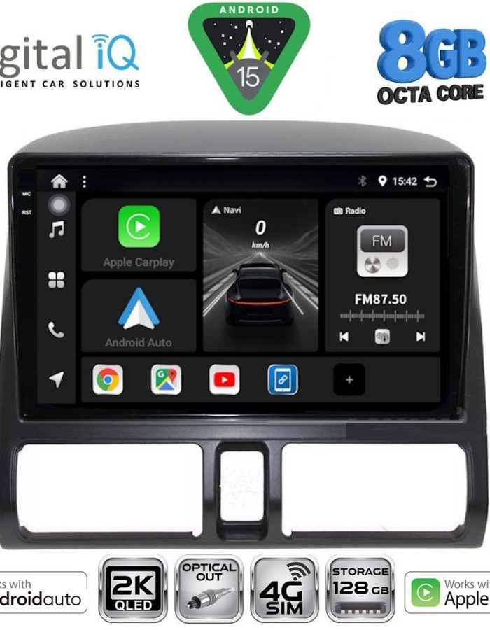 DIGITAL IQ BXK 20196_CPAA CLIMA (9inc) MULTIMEDIA TABLET for HONDA CRV mod. 1996-2006