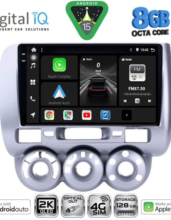 DIGITAL IQ BXK 20210_CPAA A/C (9inc) MULTIMEDIA TABLET for HONDA JAZZ mod. 2002-2008