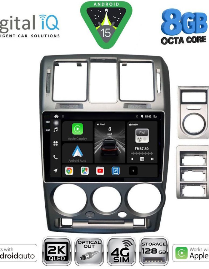 DIGITAL IQ BXK 20222GR_CPAA (9inc) MULTIMEDIA TABLET for HYUNDAI GETZ mod. 2002-2011 (GREY)