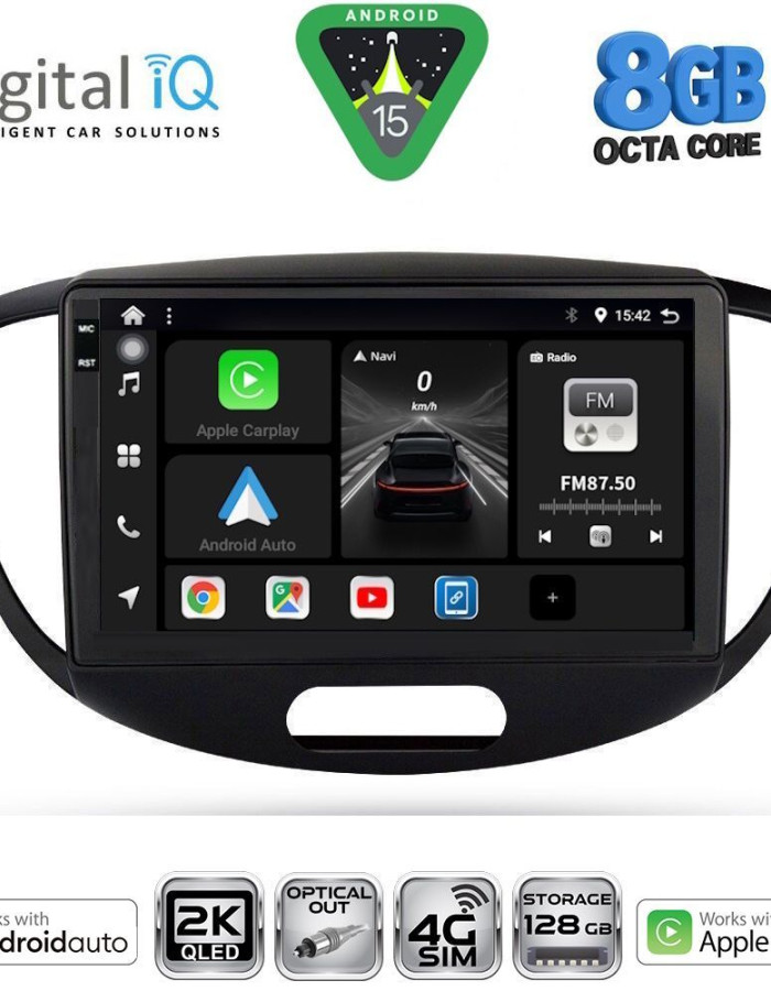 DIGITAL IQ BXK 20223_CPAA (9inc) MULTIMEDIA TABLET for HYUNDAI i10 mod. 2008-2013