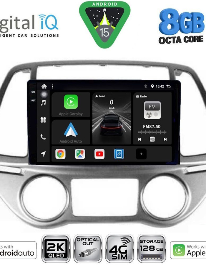 DIGITAL IQ BXK 20227_CPAA CLIMA (9inc) MULTIMEDIA TABLET for HYUNDAI i20 mod. 2008-2012