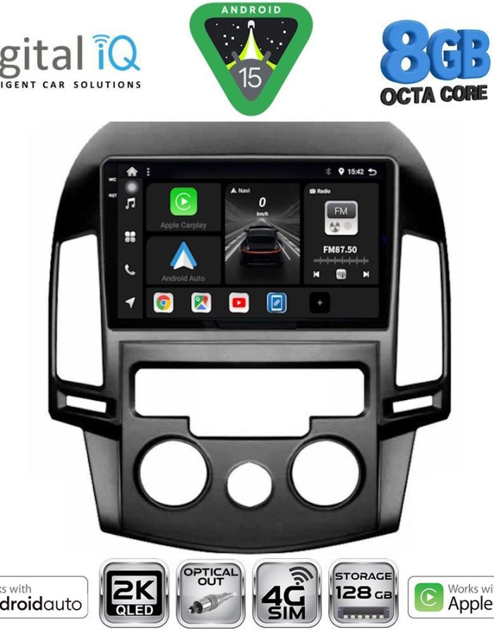 DIGITAL IQ BXK 20231_CPAA A/C (9inc) MULTIMEDIA TABLET for HYUNDAI i30 mod. 2007-2012