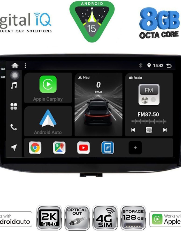 DIGITAL IQ BXK 20233_CPAA (9inc) MULTIMEDIA TABLET for HYUNDAI i30 mod. 2018-2025