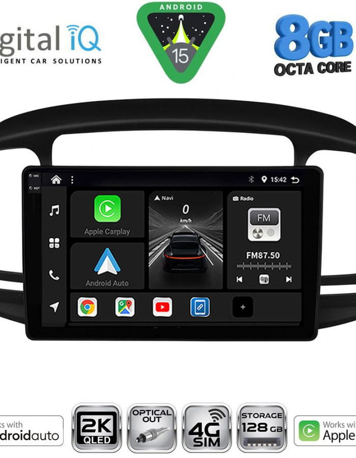DIGITAL IQ BXK 20249BL_CPAA (9inc) MULTIMEDIA TABLET for HYUNDAI ACCENT mod. 2005-2012 (BLACK)
