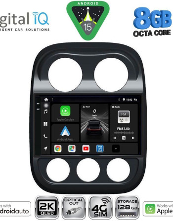 DIGITAL IQ BXK 20277_CPAA (10inc) MULTIMEDIA TABLET for JEEP COMPASS - PATRIOT mod. 2007-2016