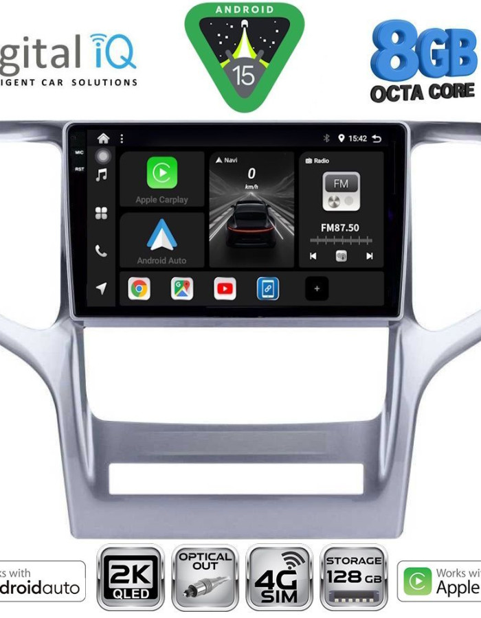 DIGITAL IQ BXK 20282_CPAA (9inc) MULTIMEDIA TABLET for JEEP GRAND CHEROKEE mod. 2011-2014
