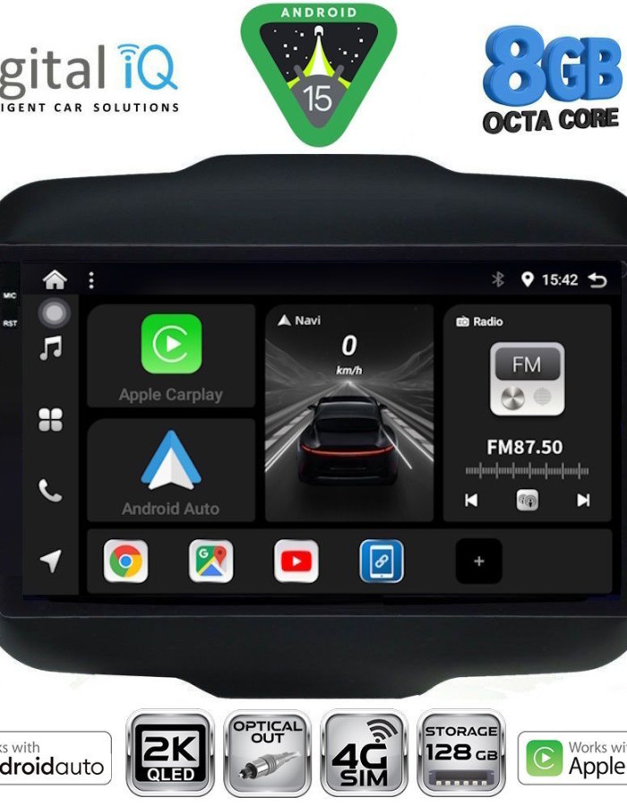 DIGITAL IQ BXK 20290_CPAA (9inc) MULTIMEDIA TABLET for JEEP RENEGADE  mod. 2014>