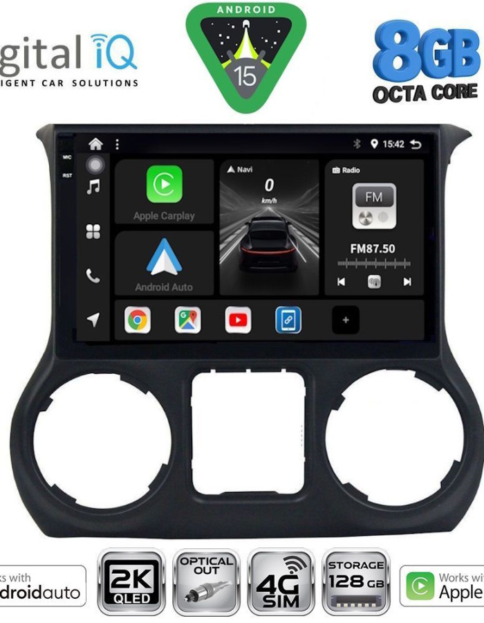 DIGITAL IQ BXK 20296_CPAA (10inc) MULTIMEDIA TABLET for JEEP WRANGLER  mod. 2014-2017