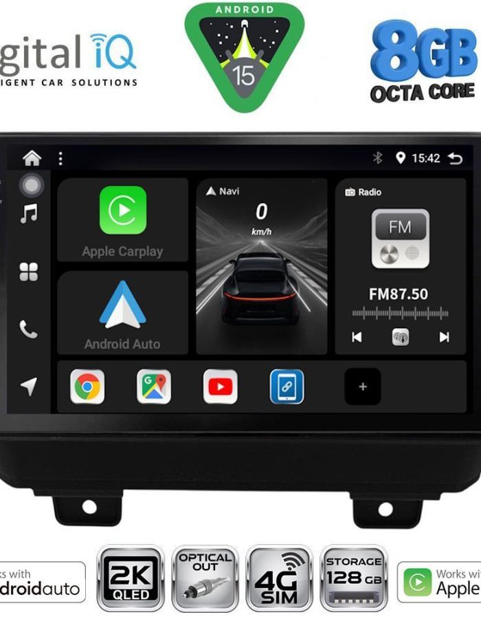 DIGITAL IQ BXK 20298_CPAA (9inc) MULTIMEDIA TABLET for JEEP WRANGLER mod. 2018-2026
