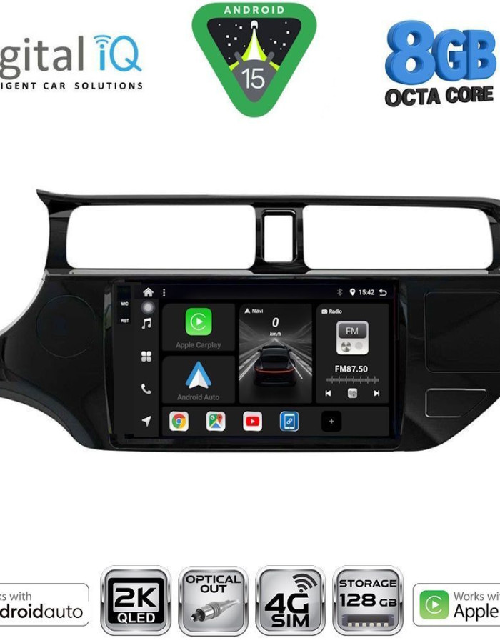 DIGITAL IQ BXK 20314_CPAA (9inc) MULTIMEDIA TABLET for KIA RIO mod. 2012-2015