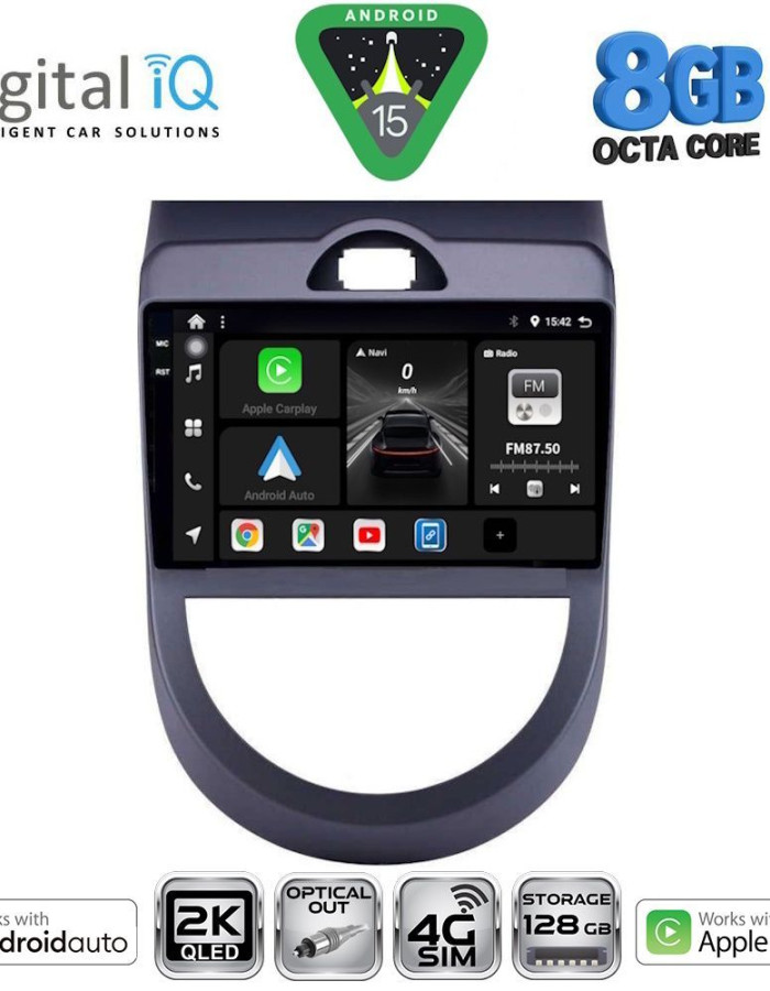 DIGITAL IQ BXK 20320_CPAA (9inc) MULTIMEDIA TABLET for KIA SOUL mod. 2008-2013