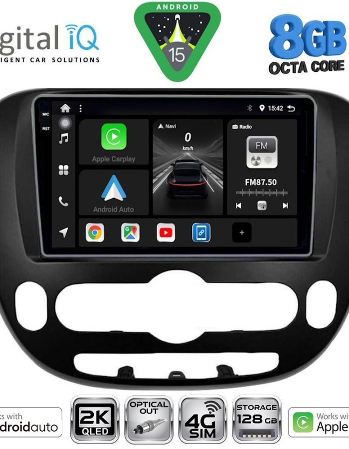 DIGITAL IQ BXK 20321_CPAA (9inc) MULTIMEDIA TABLET for KIA SOUL mod. 2014-2025