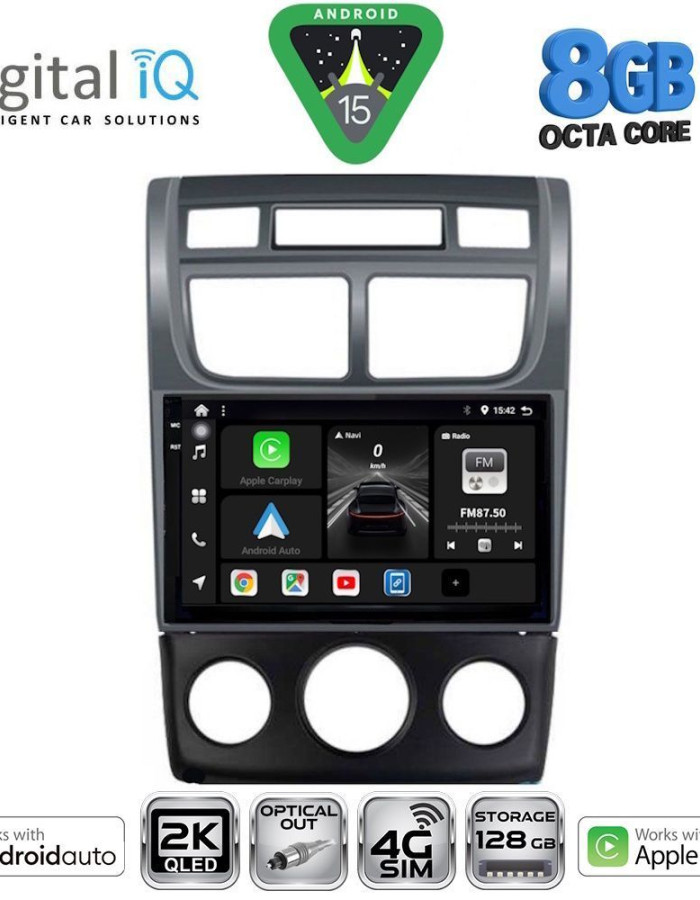 DIGITAL IQ BXK 20324BL_CPAA (CLIMA+A/C) (9inc) MULTIMEDIA TABLET for KIA SPORTAGE mod. 2004-2010