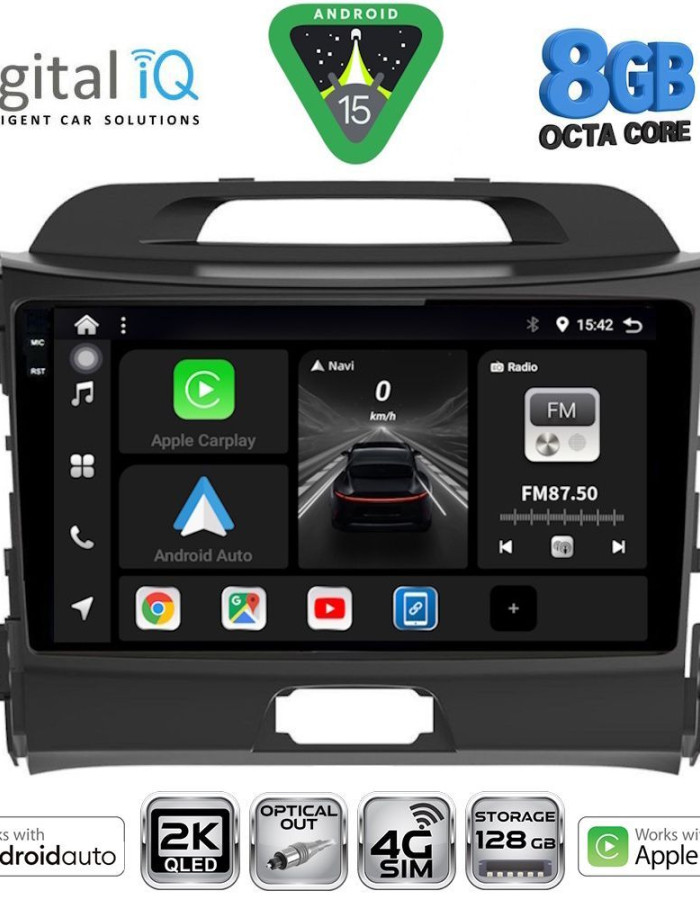 DIGITAL IQ BXK 20325_CPAA (9inc) MULTIMEDIA TABLET for KIA SPORTAGE mod. 2010-2015