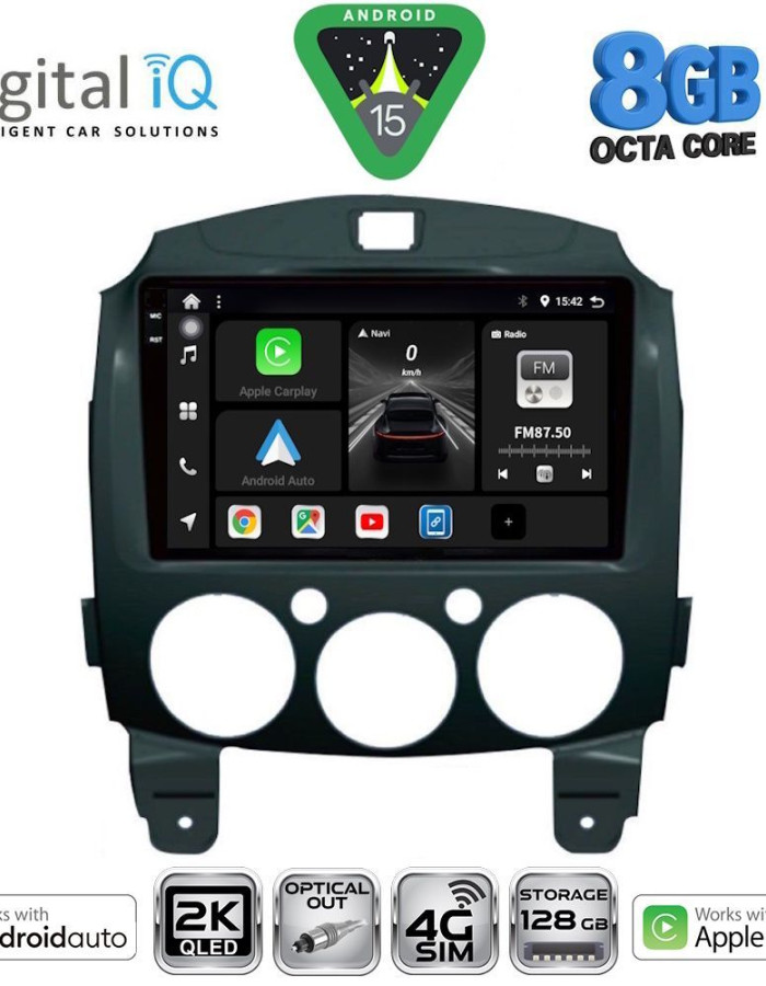 DIGITAL IQ BXK 20361_CPAA (9inc) MULTIMEDIA TABLET for MAZDA 2  mod. 2007-2014