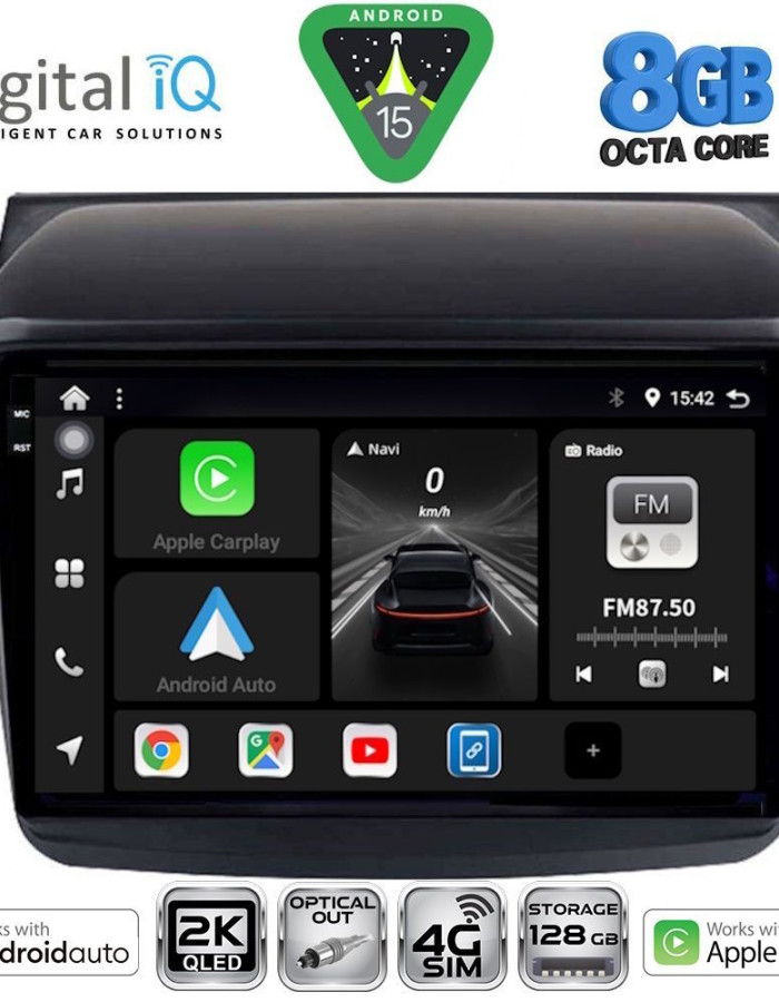 DIGITAL IQ BXK 20436_CPAA (9inc) MULTIMEDIA TABLET for MITSUBISHI L200 mod. 2006-2015