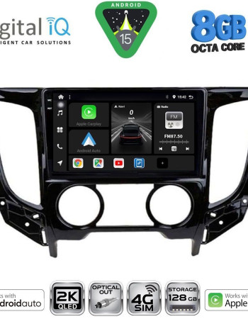 DIGITAL IQ BXK 20437_CPAA A/C (9inc) MULTIMEDIA TABLET for MITSUBISHI L200 mod. 2015-2019 with A/C