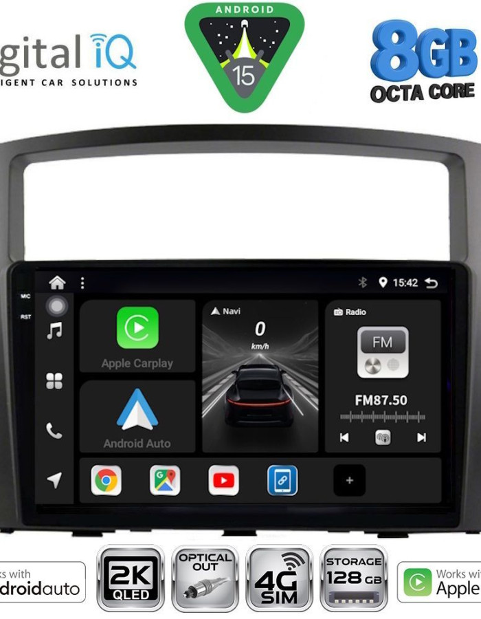 DIGITAL IQ BXK 20446_CPAA (9inc) MULTIMEDIA TABLET for MITSUBISHI PAJERO mod. 2006-2013