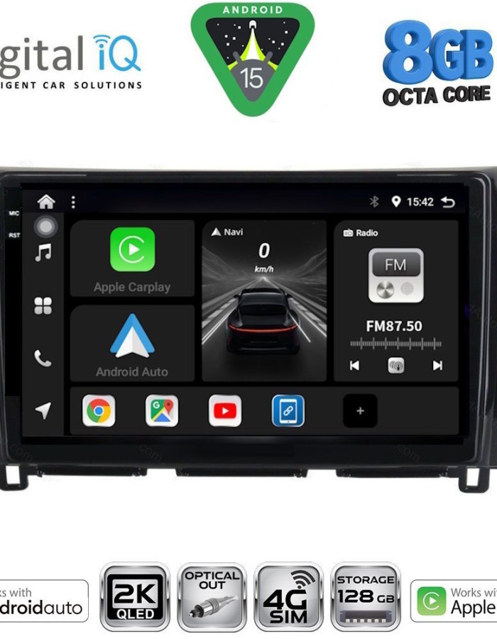 DIGITAL IQ BXK 20456_CPAA (10inc) MULTIMEDIA TABLET for NISSAN NAVARA mod. 2016-2025