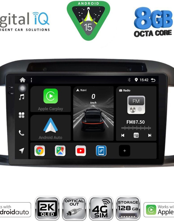 DIGITAL IQ BXK 20457BL_CPAA (9inc) MULTIMEDIA TABLET for NISSAN MICRA K12 mod. 2002-2010 (BLACK)